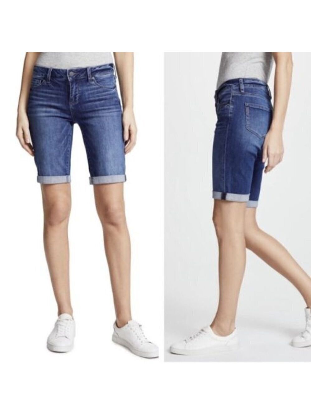 PAIGE Canyon Denim Bermuda Shorts, Size 29